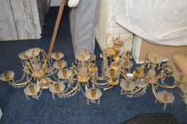 Four Chandelier Light Fittings