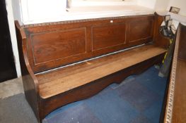 Victorian Carved Oak Church Pew