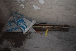 Bag of Drain Rods and Sweep Heads