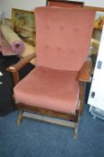 Vintage Upholstered Rocking Chair