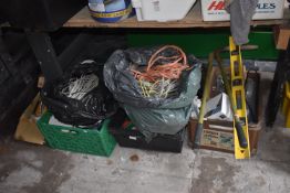 Three Boxes of Spanners, Cable, Sealers, etc.