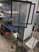 * 2 x freestanding poster stands