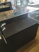 * Glass light up display cabinet. Top glass section pulls out as a drawer, plue 3 storage drawers