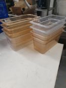 * 8 x 1/3 sized plastic gastronomes