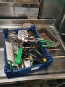 * quantity of utentils - tongs, slices, knives, spoons, etc