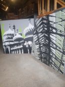 * 2 x large moden canvas's (Royal Brighton Pavillion and Brighton rail station) 2000w x 2000h