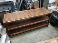 * low level table on castors - 140w x 500d x 600h