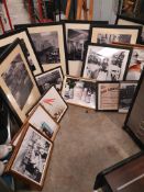 * large quantity of framed prints
