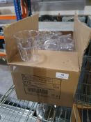 * boxed 9ox plastic soda glasses