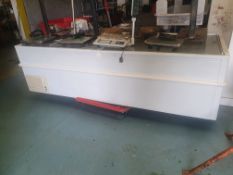 * Island glass top commercial display freezer. 2600w x 920d x 700h