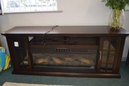 *Mason Media Mantel Log Effect Fire with Remote (A