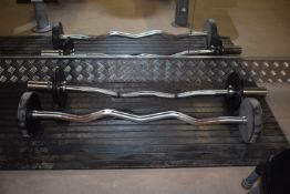 *Three EZ Curl Barbells 15, 20 & 25kg