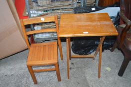 Vintage School Chair and Folding Table