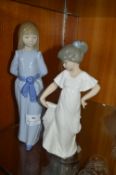 Two Lladro Nao Figurines