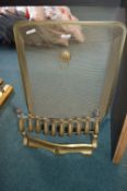 Brass Fire Screen etc.