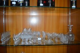 Cut Lead Crystal Drink Ware plus Decanter, etc.