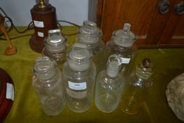 Seven Apothecary Bottles