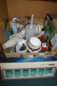 Kitchenware, Pottery Vases, and Ravenhead Glass Se