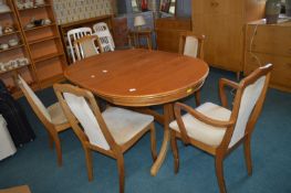 S Thorn Retro Extending Dining Table and Five Chai
