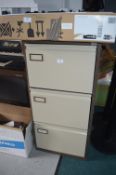 Vickers Metal Three Drawer Office Filing Cabinet