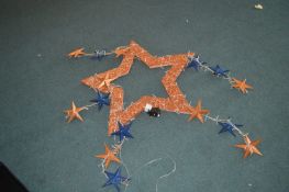 Two 80cm Commercial Glitter Star Lights