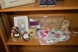 Decorative Items; Owl Moneybox, Photo Frame, etc.