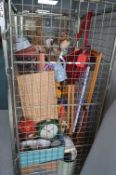 Cage of Household Goods; Laundry Basket, Books, Fr