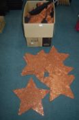 Large Box of Bronze Canvas Backed Christmas Fabric