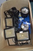 Five Outdoor Floodlights plus Bulbs