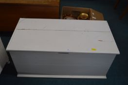 White Painted Pine Blanket Box