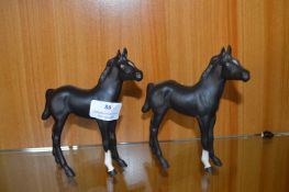 Two Royal Doulton Ponies