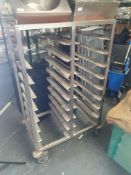 * tray rack on castors