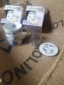 * 3 x tea straining mugs - unicorn