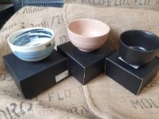 * 3 x macha bowls - gift boxed