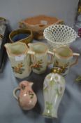 Pottery Vases, Jugs, Planters, etc.