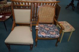Nursing Chair, Berger Armchair, and a Stool