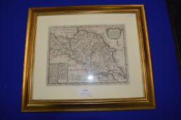 Small Robert Morden Original Map of The North and