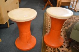 Two 1970's Plastic Stacking Stools