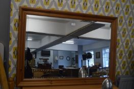 Pine Framed Beveled Edge Mirror