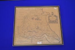 Reproduction Map of East Yorkshire by Robert Morde