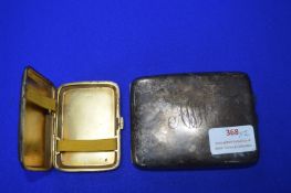 Two Hallmarked Sterling Silver Cigarette Cases