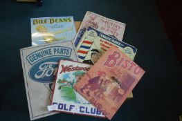 Six Reproduction Metal Advertising Signs