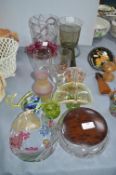 Glass Vases, Bowls, etc.