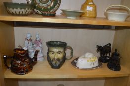 Pottery Items Including Carlton Ware, Cow Creamers