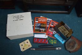 Metal Oxygen Mask Box Containing Military Books, B