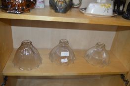 Three Vintage Brass Lampshades