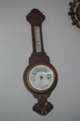 Oak Framed Aneroid Barometer
