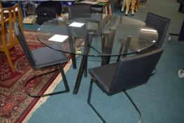 Roche Bobois Smoked Glass Circular Dining Tables w