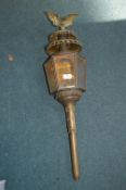 Brass Carriage Lamp with Eagle Design