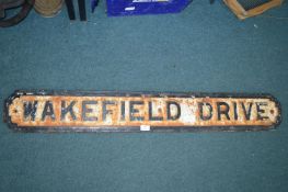 Cast Iron Sign - Wakefield Drive